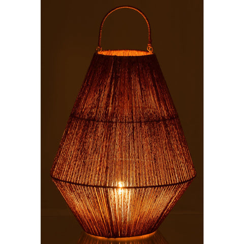 J-Line lantaarn Dantya - jute - naturel