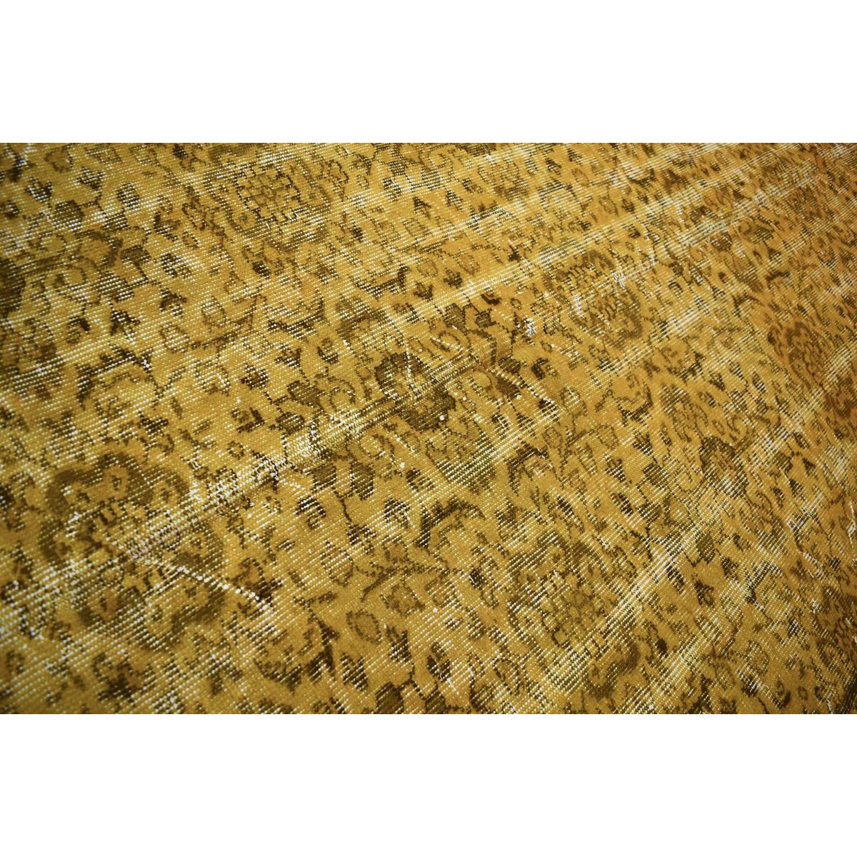 Geel vintage vloerkleed - c695