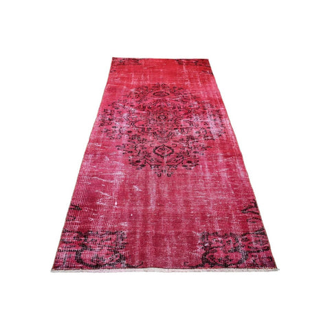 Roze vintage vloerkleed - 226x98 cm - HANDGEMAAKT