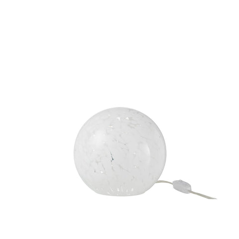 J-Line lamp Dany Vlekken Rond - glas - wit - small