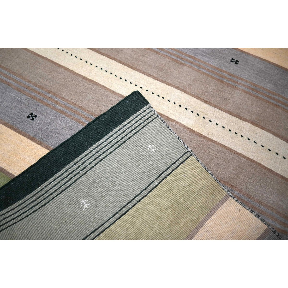 Groen Gabbeh vloerkleed - 210x140 cm - HANDMADE