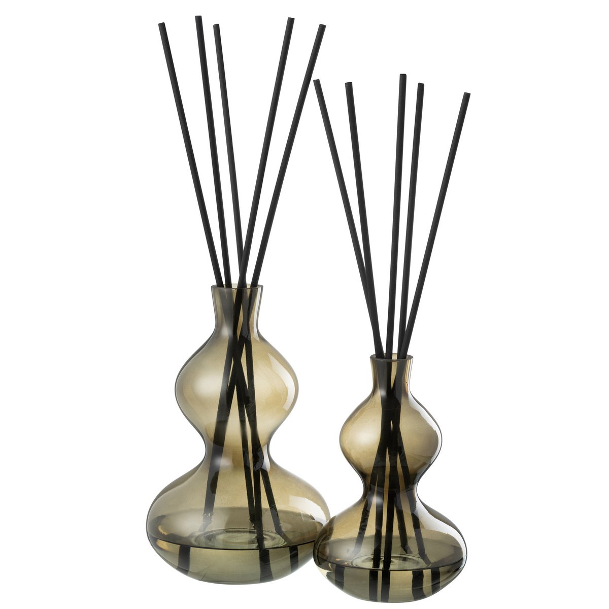J-Line geurolie olive & frank Incense - glas - groen - large