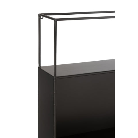 J-Line Rek Seen Metaal/Glas Zwart
