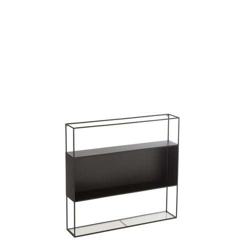 J-Line Rek Seen Metaal/Glas Zwart