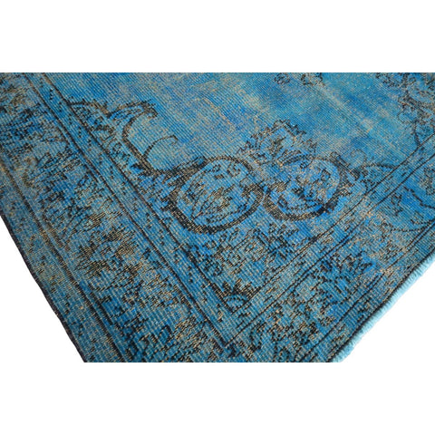 Turquoise vintage vloerkleed - 276x175 cm - HANDGEMAAKT