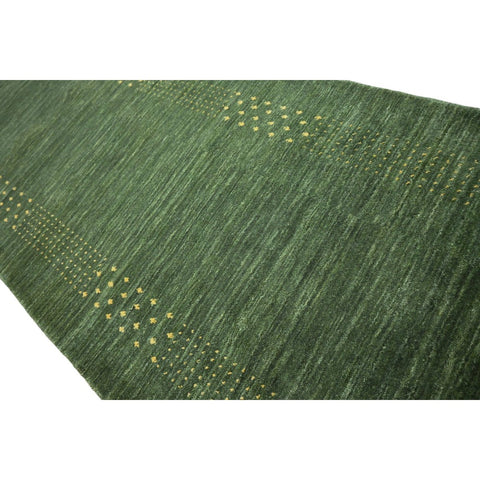 Groene Gabbeh loper - 286x82 cm - HANDGEMAAKT