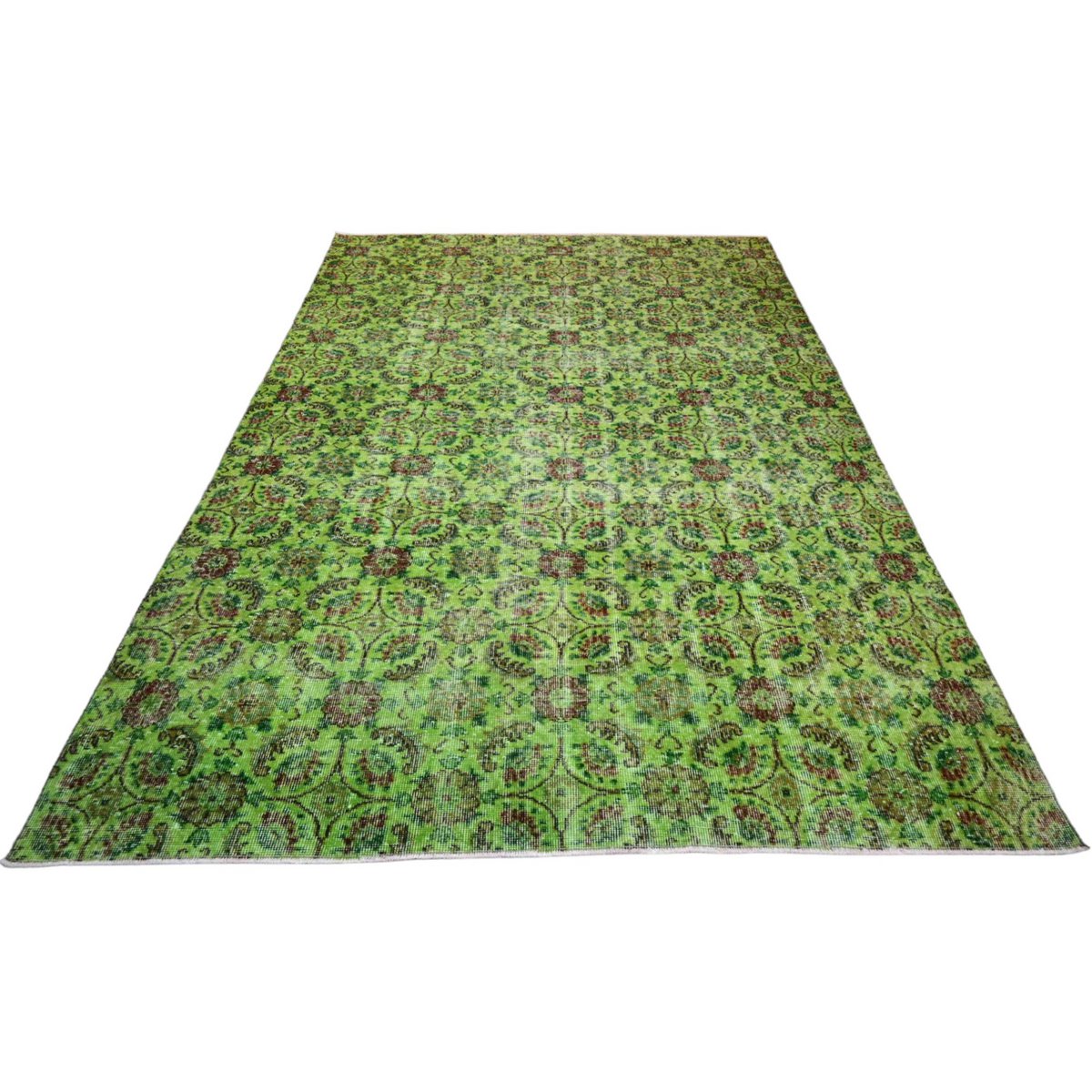 Groen vintage vloerkleed - 290x190 cm - HANDGEMAAKT