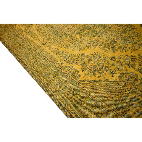 Geel vintage vloerkleed - 281x177 cm - HANDGEMAAKT