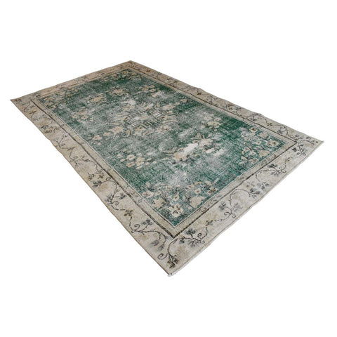 Groen vintage vloerkleed - 270x165 cm - HANDGEMAAKT