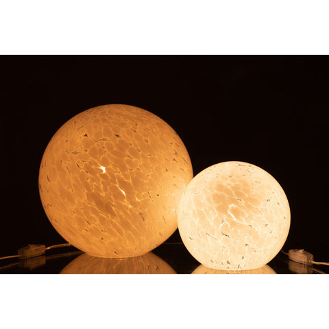 J-Line lamp Dany Vlekken Rond - glas - wit - large