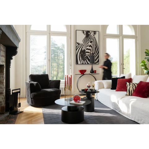 J-Line Wanddecoratie Zebra Canvas Zwart/Wit