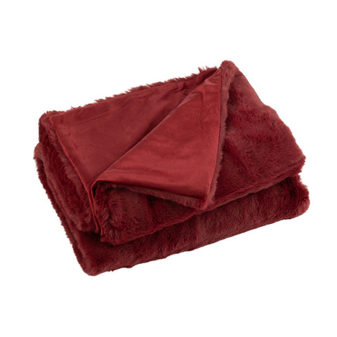 J-Line Plaid Cutie - Fleece Deken – Polyester – 180x130 cm – Rood