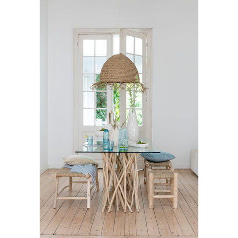 J-Line krukje Timo - gras/hout - naturel - small