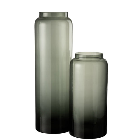 J-Line Vaas Recht Lang Glas Grijs Large