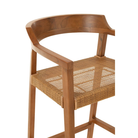 J-Line barstoel Emma Teak - hout - bruin