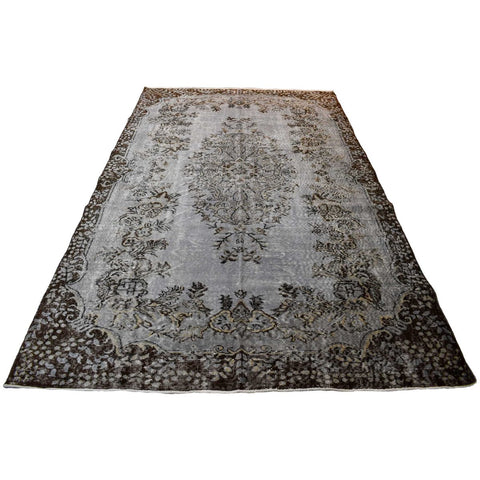 Grijs vintage vloerkleed - 292x178 cm - HANDGEMAAKT