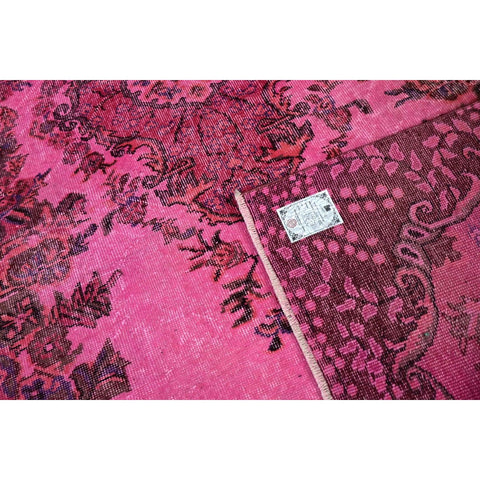 Roze vintage vloerkleed - 282x180 cm - HANDGEMAAKT