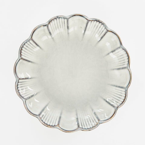 Corfu Schaal - H5 x Ø19 cm - Keramiek - Grijs