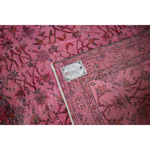 Roze vintage vloerkleed - 188x114 cm - HANDGEMAAKT