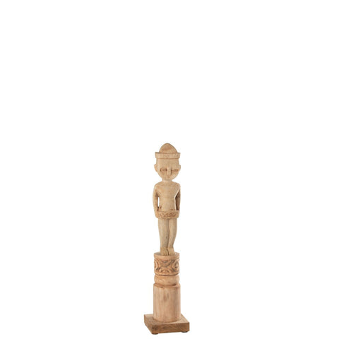 J-Line figuur Afrikaans - hout - naturel - small