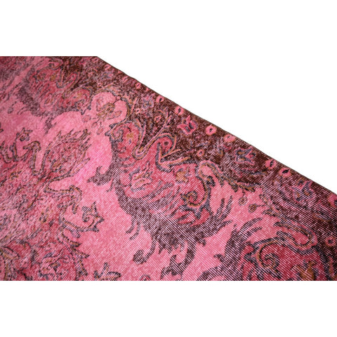 Roze vintage vloerkleed - 286x187 cm - HANDGEMAAKT