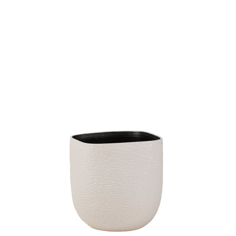 J-Line bloempot Audrey - keramiek - wit - extra large - Ø 29.50 cm