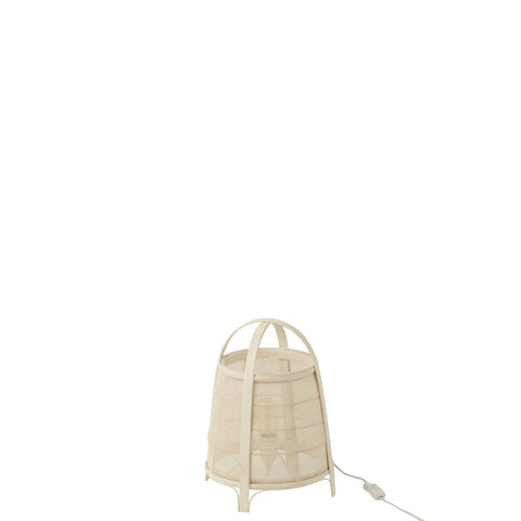 J-Line Lamp Rya Katoen/Bamboe Wit Small
