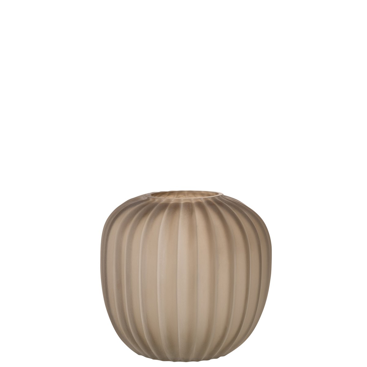 J-Line vaas Streep Zand - glas  lichtbruin