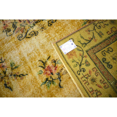 Geel vintage vloerkleed - 270x166 cm - HANDGEMAAKT