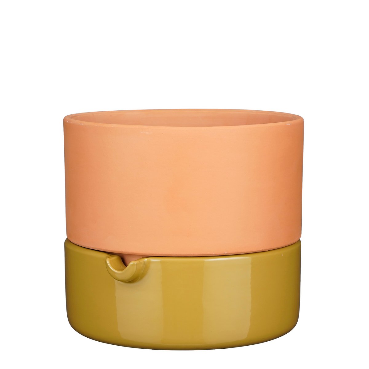 Venna Bloempot met Bewateringssysteem - H21 x Ø24 cm - Terracotta - Oker