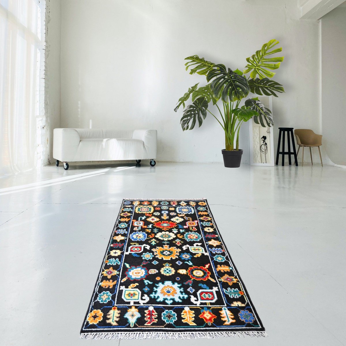 Azeri vloerkleed - 156x100 cm - HANDGEMAAKT