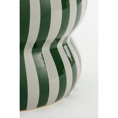 Skipper Bijzettafel - H40 x Ø35 cm - Keramiek - Groen