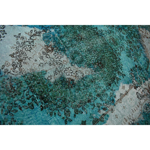 Turkoois vintage vloerkleed - 284x168 cm - HANDGEMAAKT