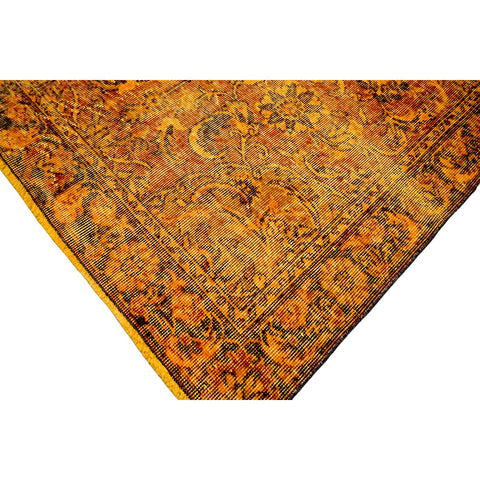 Geel vintage vloerkleed - 234x125 cm - HANDGEMAAKT