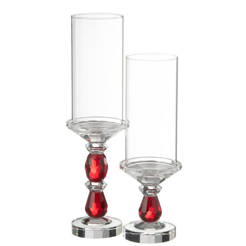 J-Line Kaarshouder Marie Kristal Rood/Transparant Large