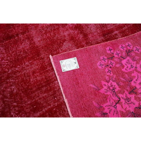 Rood vintage vloerkleed - 297x202 cm - HANDGEMAAKT