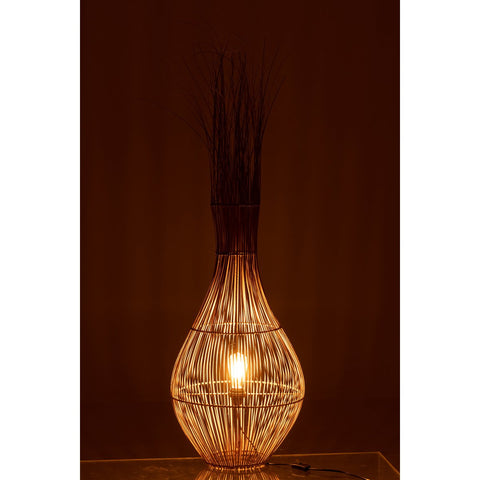 J-Line Staanlamp Peer Stokjes Kokosnoot Naturel