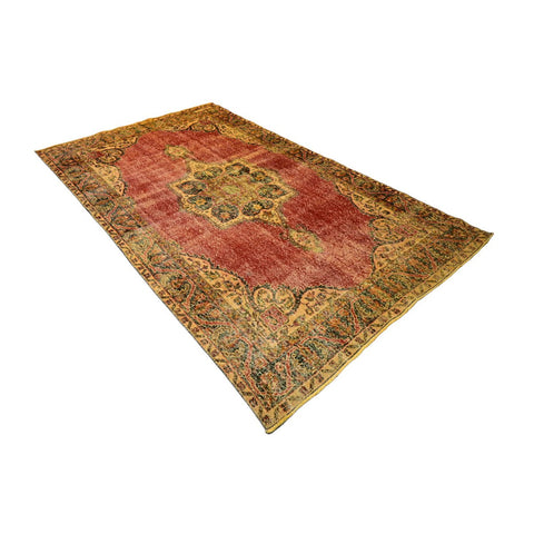 Rood vintage vloerkleed - 273x168 cm - HANDGEMAAKT