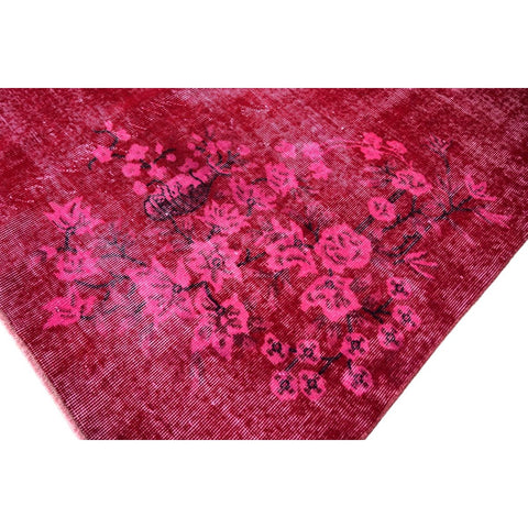 Rood vintage vloerkleed - 297x202 cm - HANDGEMAAKT