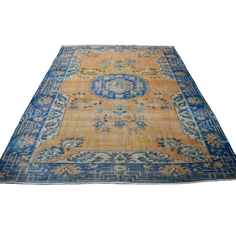 Boho vintage vloerkleed - 277x208 cm - HANDGEMAAKT
