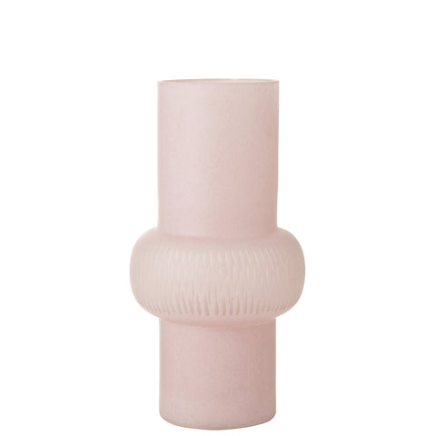 J-Line vaas Streep Bal - glas - lichtroze - large