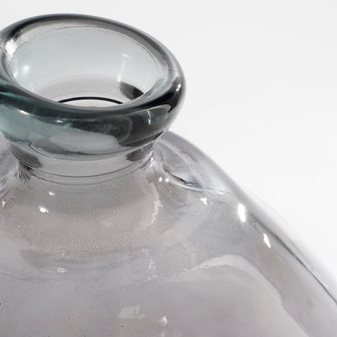 Pinto Vaas - H33 x Ø33 cm - Gerecycled Glas - Antraciet
