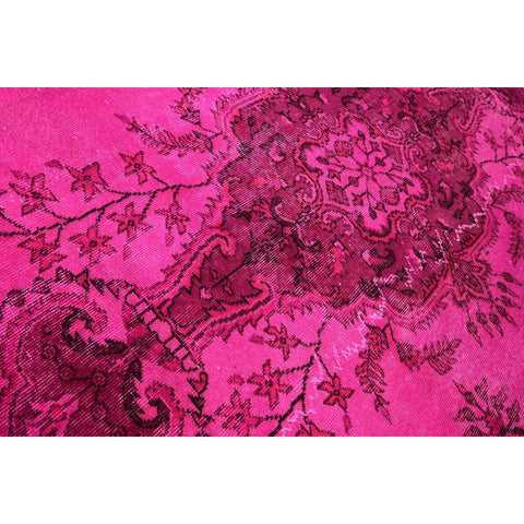 Roze vintage vloerkleed - 280x177 cm - HANDGEMAAKT