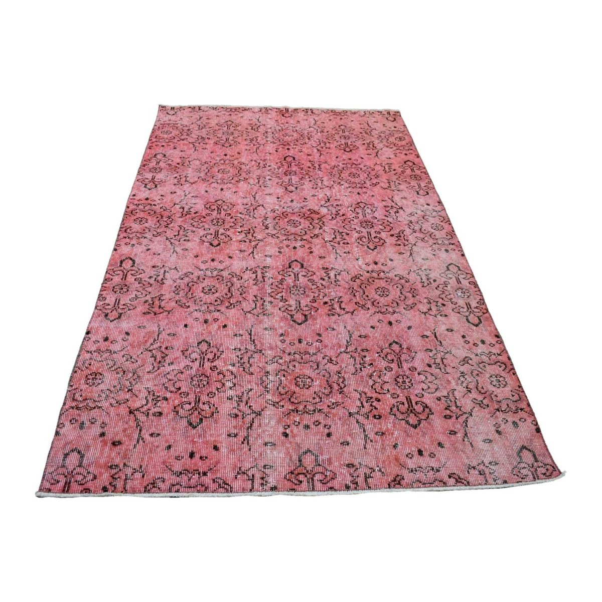 Roze vintage vloerkleed - 203x115 cm - HANDGEMAAKT