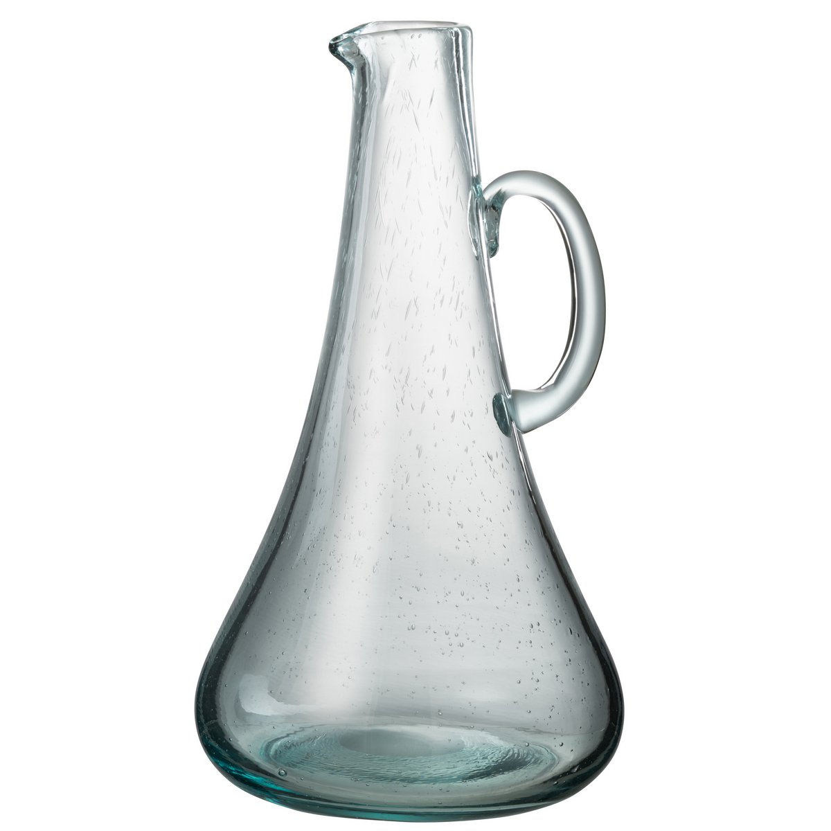 J-Line Lang karaf - glas - transparant/ lichtblauw