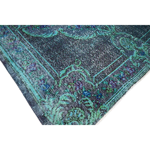 Turquoise vintage vloerkleed - 250x156 cm - HANDGEMAAKT