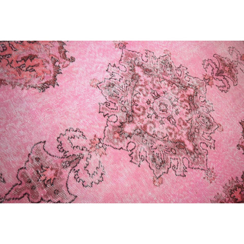 Roze vintage vloerkleed - 208x117 cm - HANDGEMAAKT
