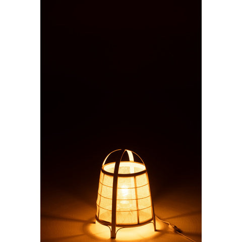 J-Line Lamp Rya Katoen/Bamboe Wit Small