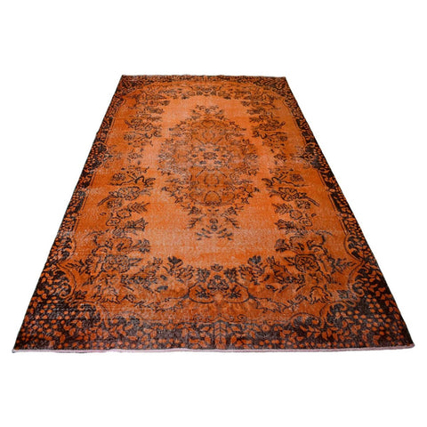 Oranje vintage vloerkleed - 295x167 cm - HANDGEMAAKT