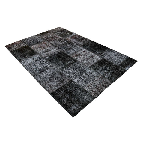 Vintage patchwork vloerkleed - 237x160 cm - HANDGEMAAKT